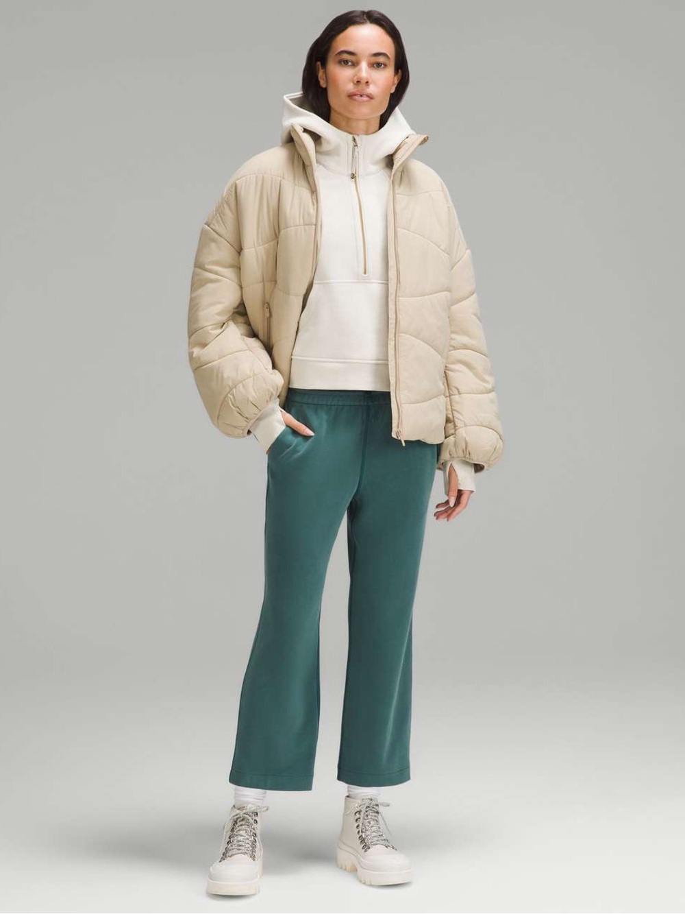 Lululemon Softstreme High-Rise Straight-Leg Cropped Pant- Storm Teal